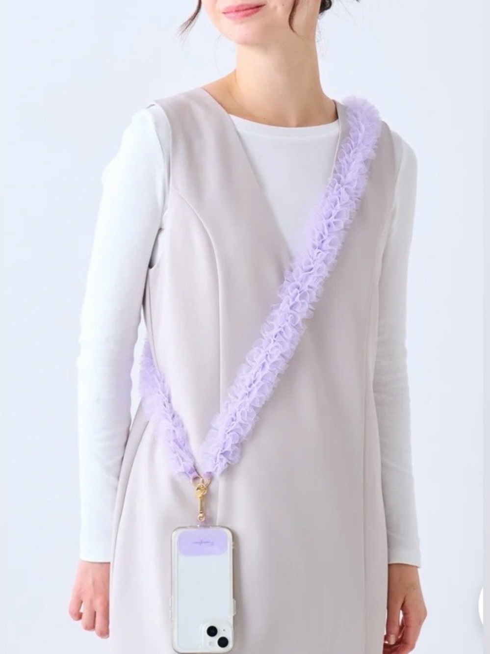 NWT Smartphone strap tulle purple Lavender
